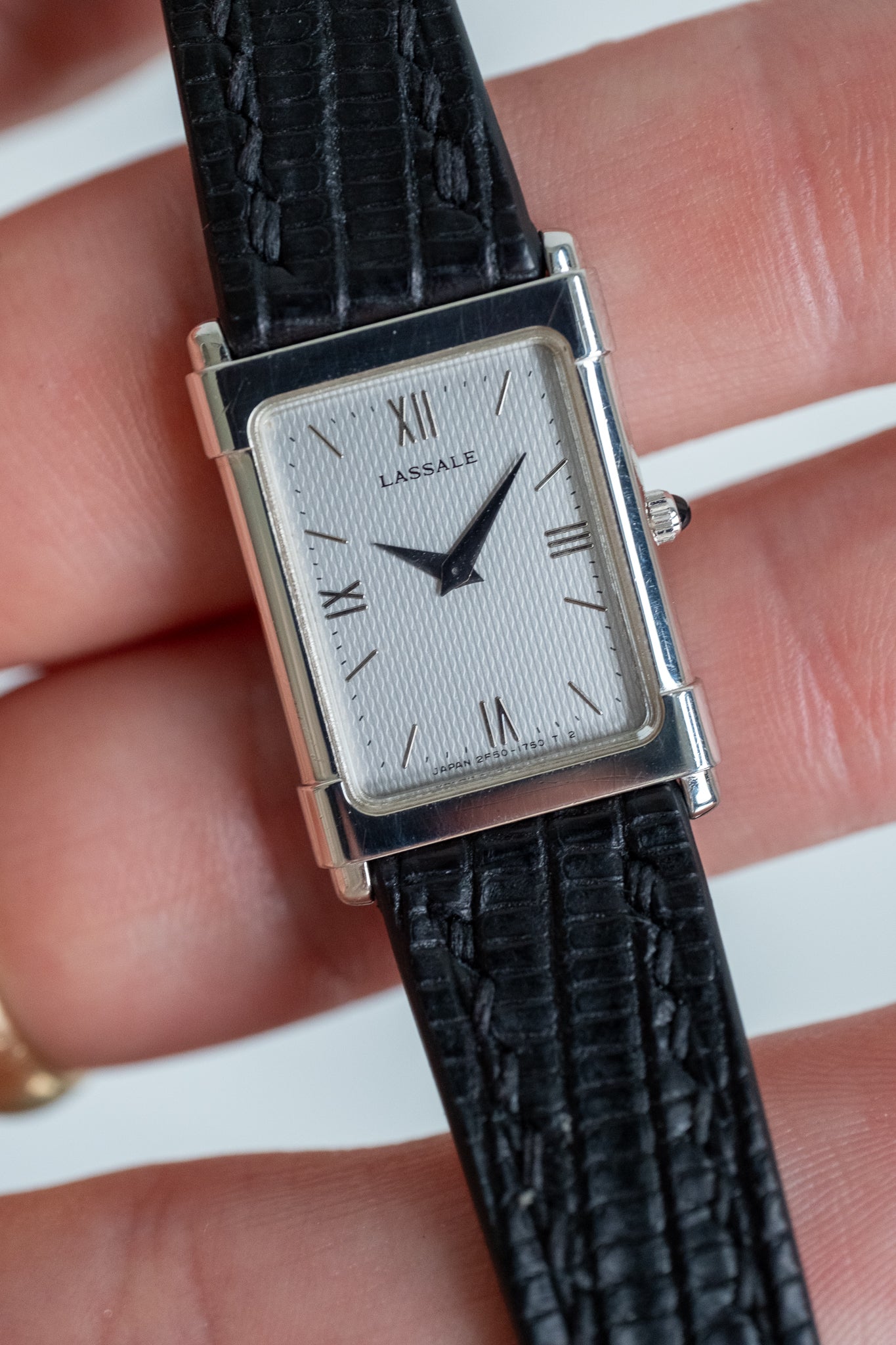 Seiko Lassale Tank | March 1992, platinum plated, classic