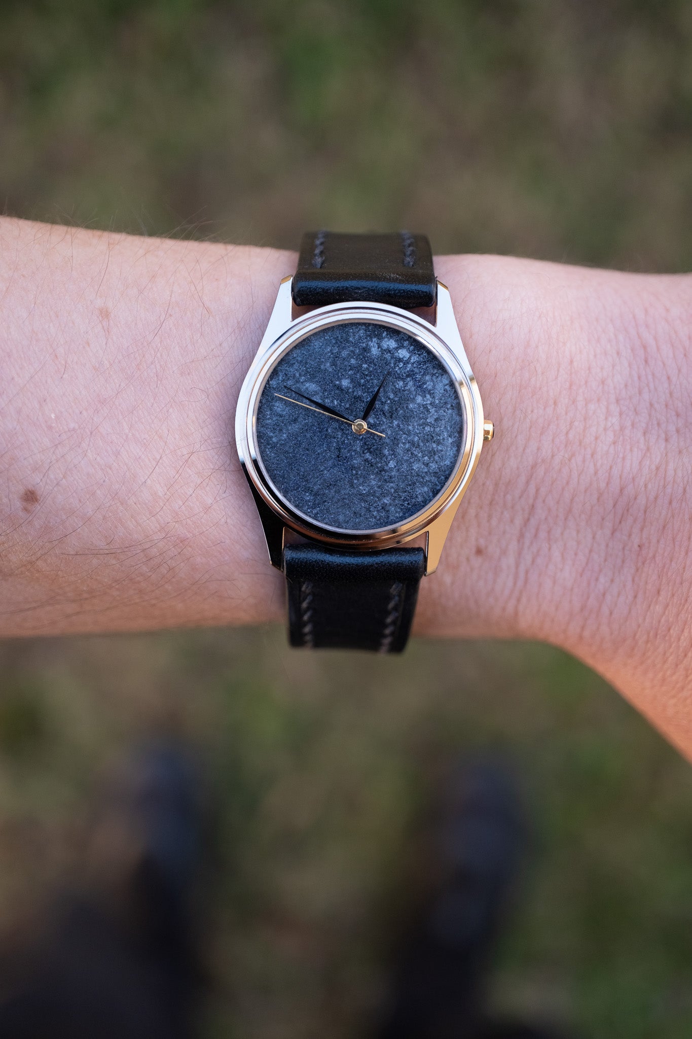 Custom "Nature" | Tungsten, textured moon dial
