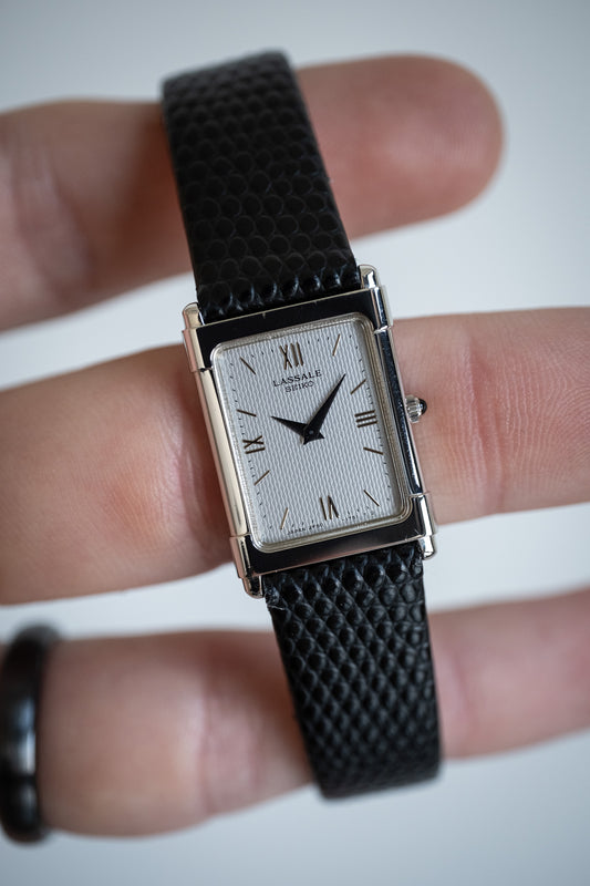 Seiko Lassale Tank | October 1993, platinum plated, classic