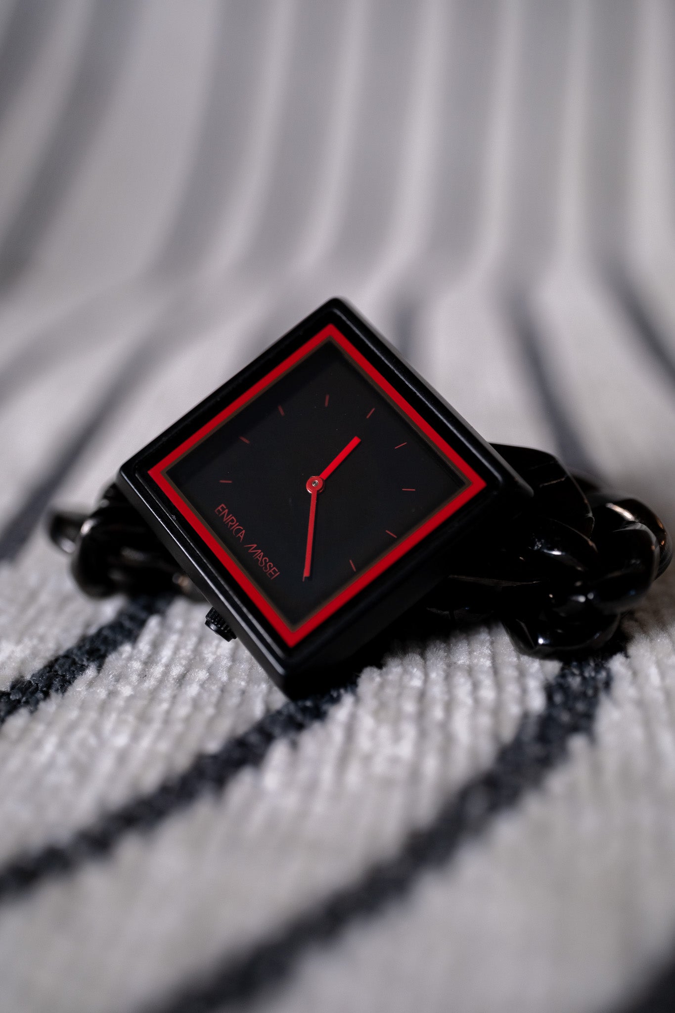 Seiko x Enrica Massei Chain Watch | December 1984, PVD, angular